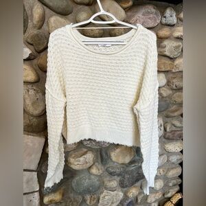 Double Zero White - Cream Knitted Sweater - small